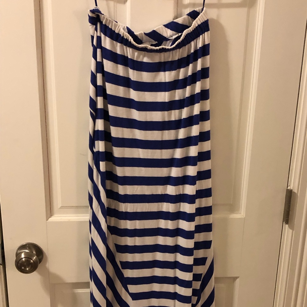Olive & oak striped maxi skirt